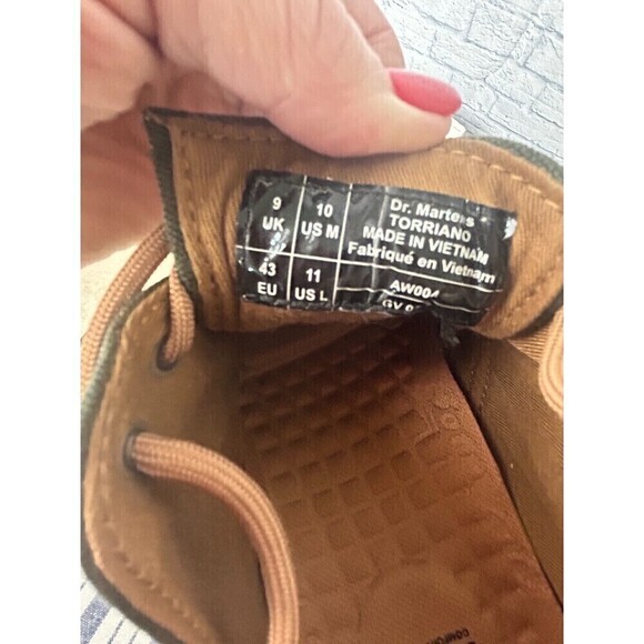 Dr. Martens Mens Shoes Sz 10M Army Green Torriano Waxy Canvas Oxford Lace Up Rck - Picture 11 of 12